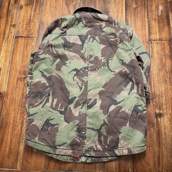 Abercrombie & Fitch Jacket Mens Small Camo Quilted Lined Military Button Up - Picture 12 of 12
